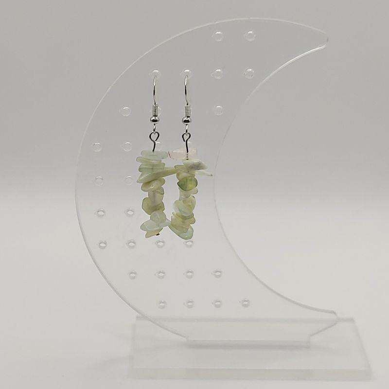 Boucles d'oreilles en pierre naturelle - Jade - Litho Natura