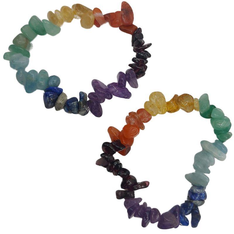 Bracelet Chips Baroque 7 Chakras pour Enfants - Litho Natura
