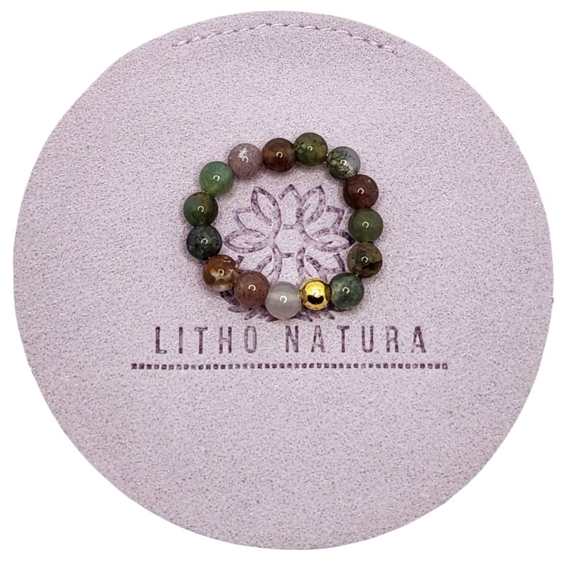 Anneau en Agate Indienne – Équilibre et Vitalité