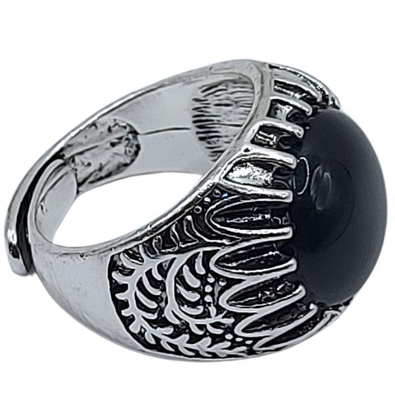 Bague Naren Mixte - Agate Noire