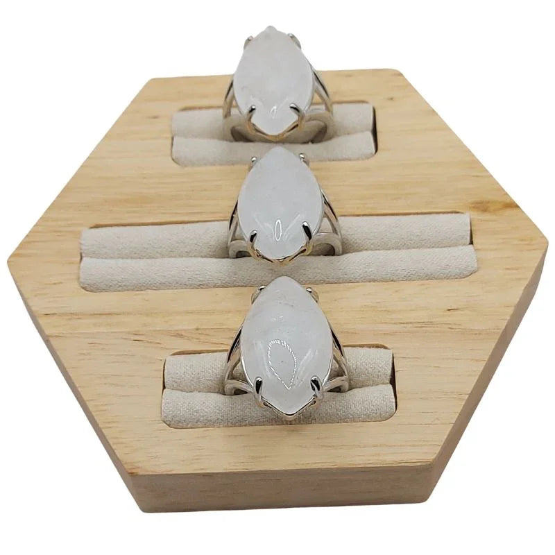 Bague marquise en Cristal de roche - Qualité A