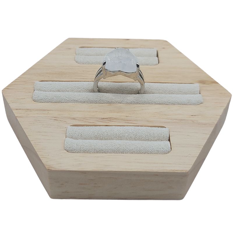 Bague en Cœur Ajustable - Cristal de Roche