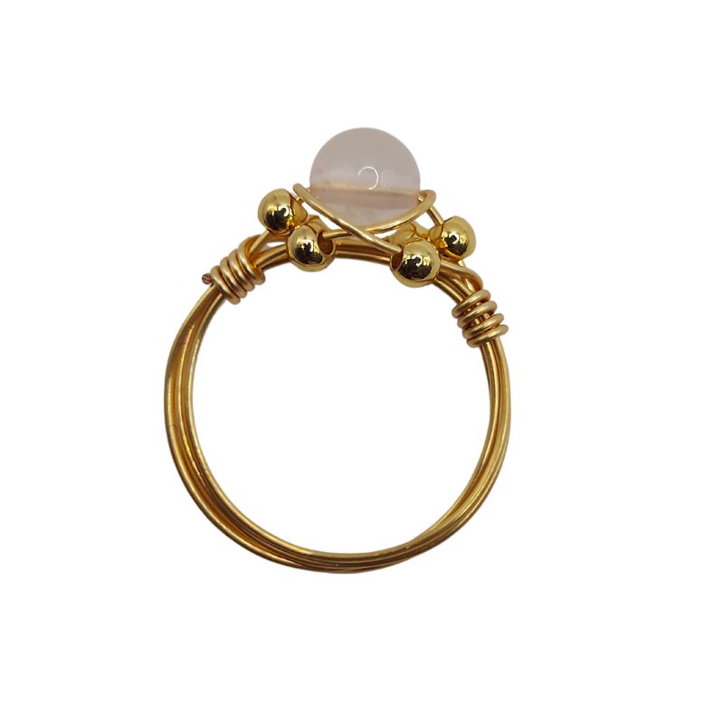Bague en Quartz Rose - Style Bohème