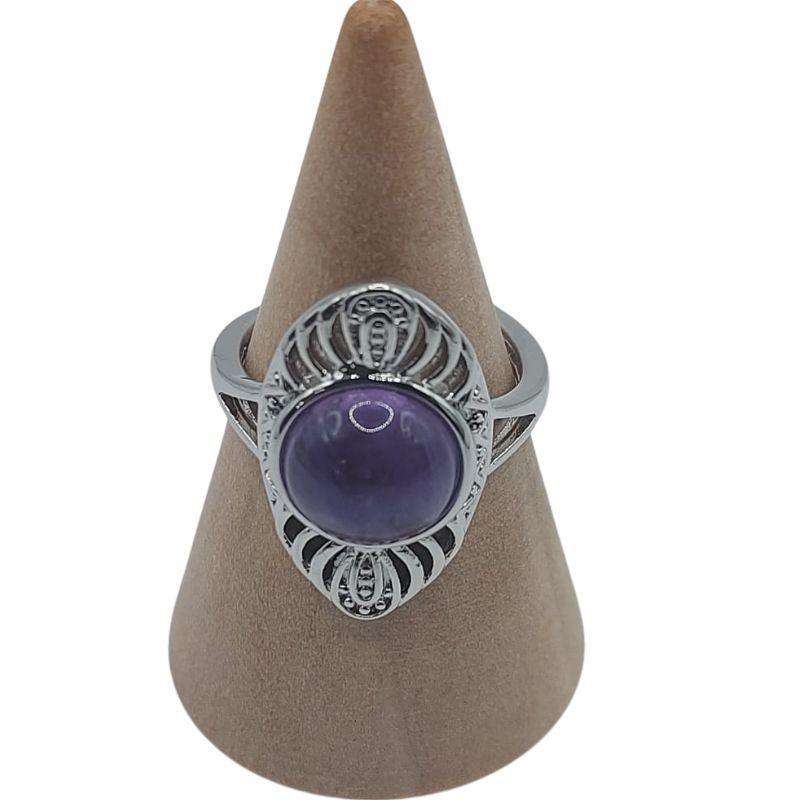 Bague Ovale Améthyste - Litho Natura