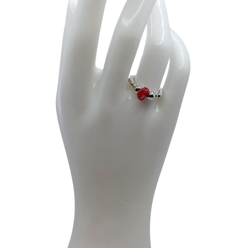 Bagues Empilables Boho-Chic en Grenat - Bijoux Mixtes