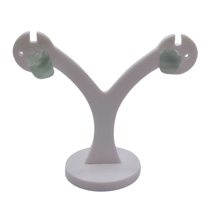 Boucles d'Oreilles Chips Mixte en Fluorite Naturelle