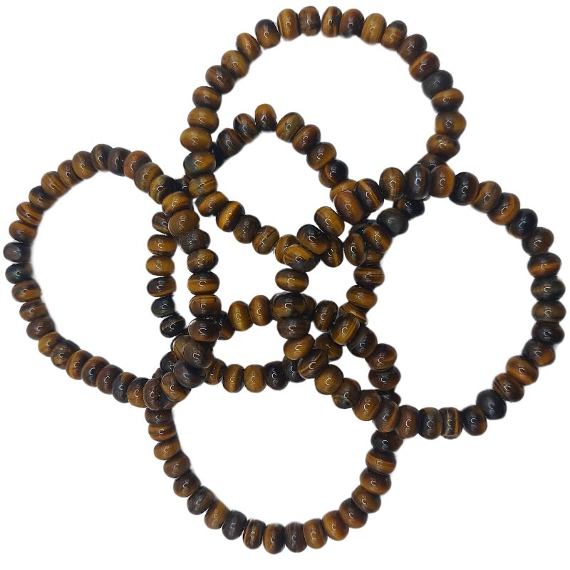 Bracelet Étirable en Oeil de Tigre Naturelle - Litho Natura