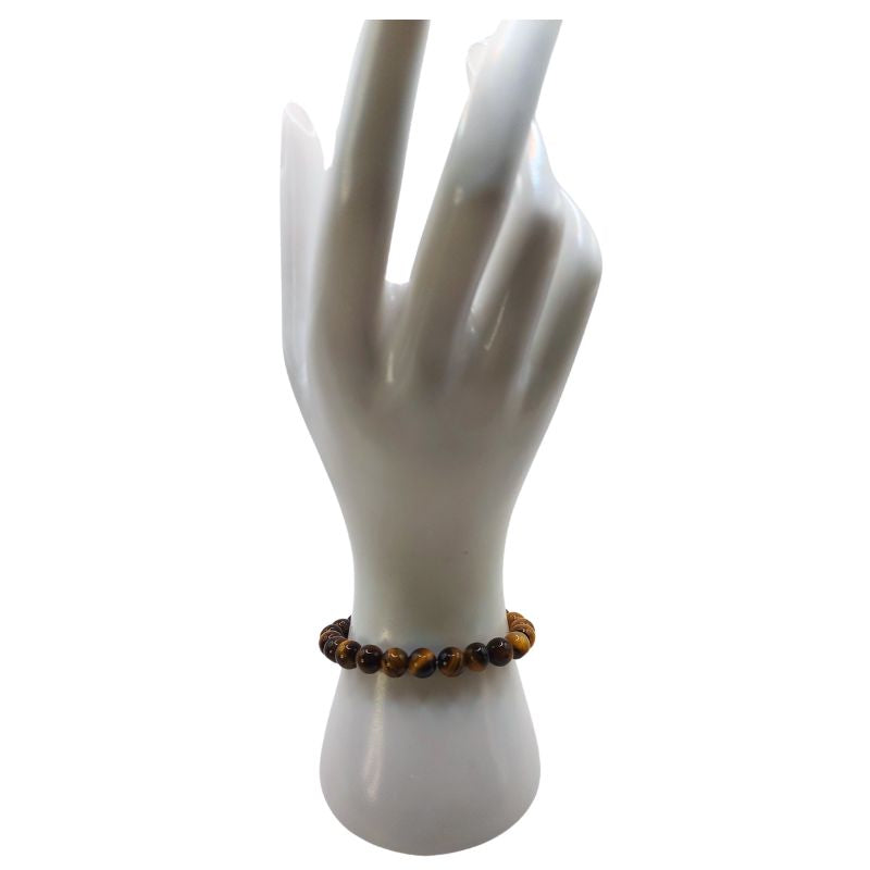 Bracelet Extensible en Pierres Naturelles - Oeil de Tigre - Litho Natura