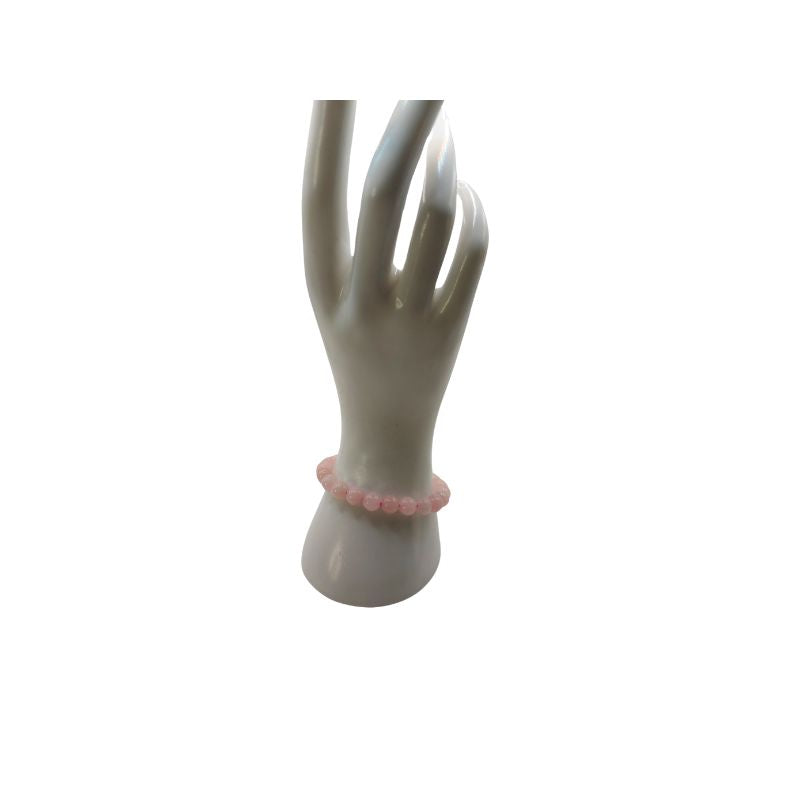 Bracelet Extensible en Pierres Naturelles - Quartz Rose - Litho Natura