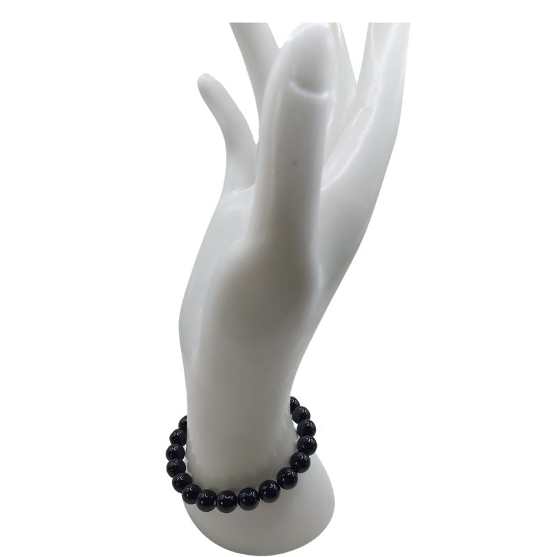 Bracelet Extensible en Pierres Naturelles - Tourmaline Noire - Litho Natura