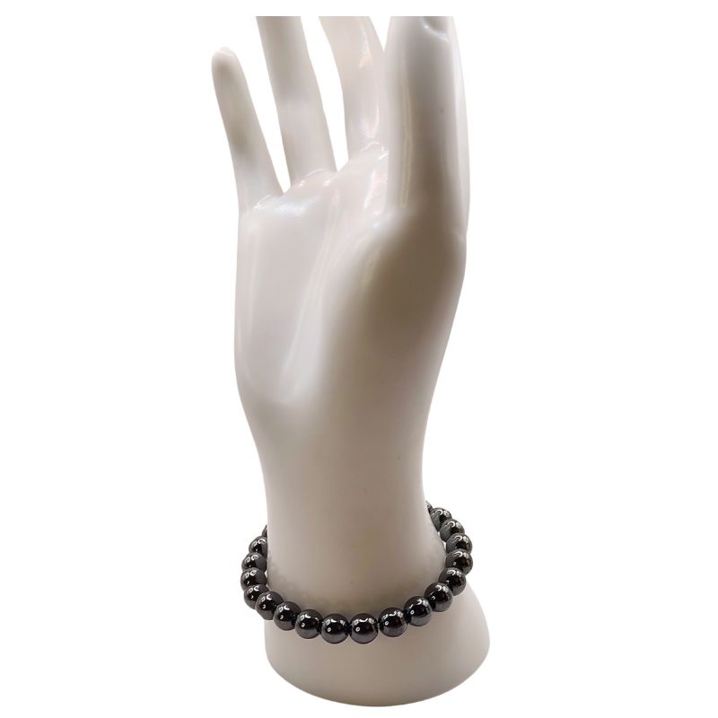 Bracelet Extensible en Pierres Naturelles - Hématite - Litho Natura