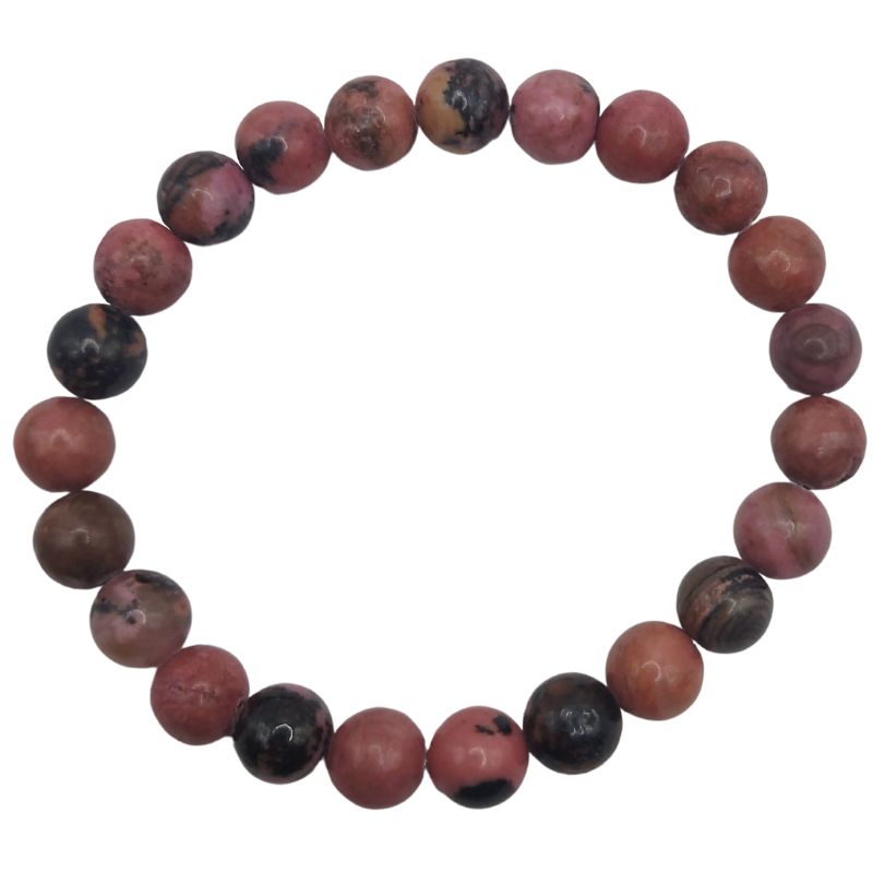 Bracelet Extensible en Pierres Naturelles - Rhodonite - Litho Natura