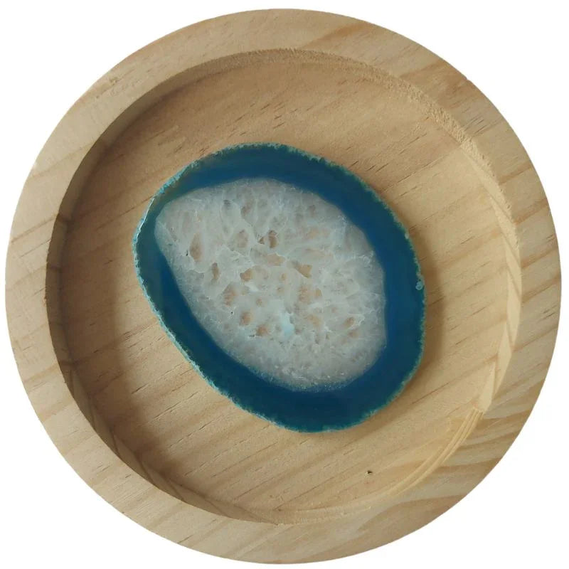 Géode d'Agate Bleue Naturelle - Litho Natura