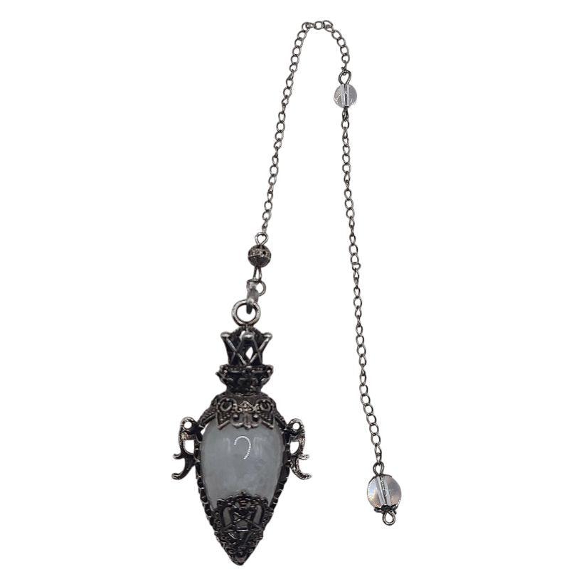 Pendule Spirituel en Cristal de Roche - Style Médiéval - Litho Natura