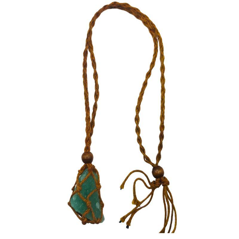 Porte-Pierre - Pendentif en Coton pour Pierres Ajustables - Litho Natura