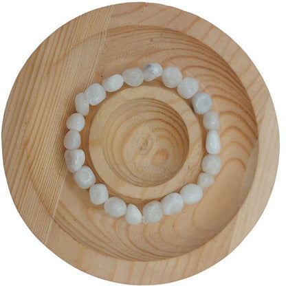 Bracelet en Pierre de Lune Naturelle en pierres taillées pour Enfants - Litho Natura