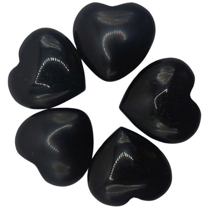 Coeur en pierre naturelle - Obsidienne Noire (Qualité A) - Litho Natura