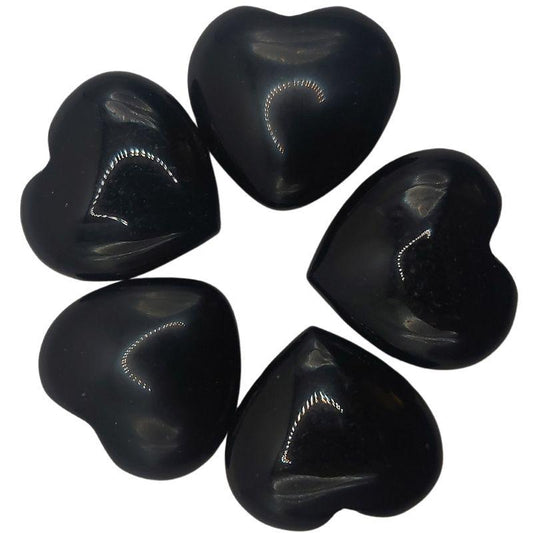 Coeur en pierre naturelle - Obsidienne Noire (Qualité A) - Litho Natura