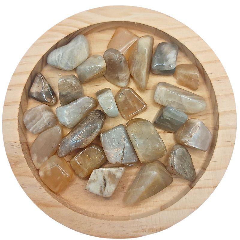 Pierres de Lune Naturelles Roulées - Qualité A - Litho Natura