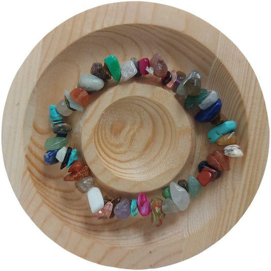 Bracelet Chips Baroque en Pierres Mixtes pour Enfants - Litho Natura