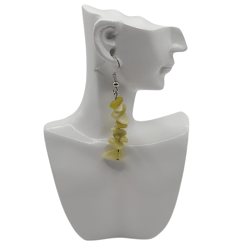 Boucles d'oreilles en pierre naturelle - Péridot - Litho Natura