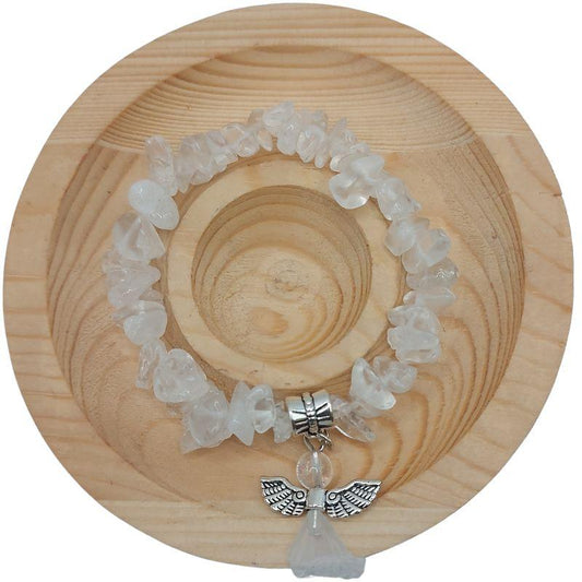 Bracelet Chips Baroque en Cristal de Roche pour Enfants - Litho Natura