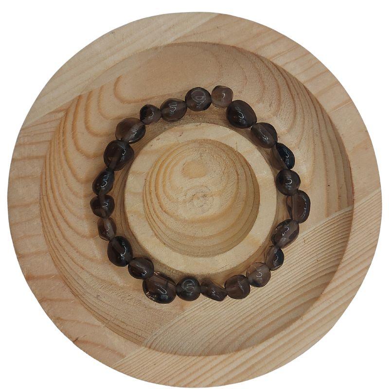 Bracelet en Obssidienne Naturelle en pierres taillées pour Enfants - Litho Natura