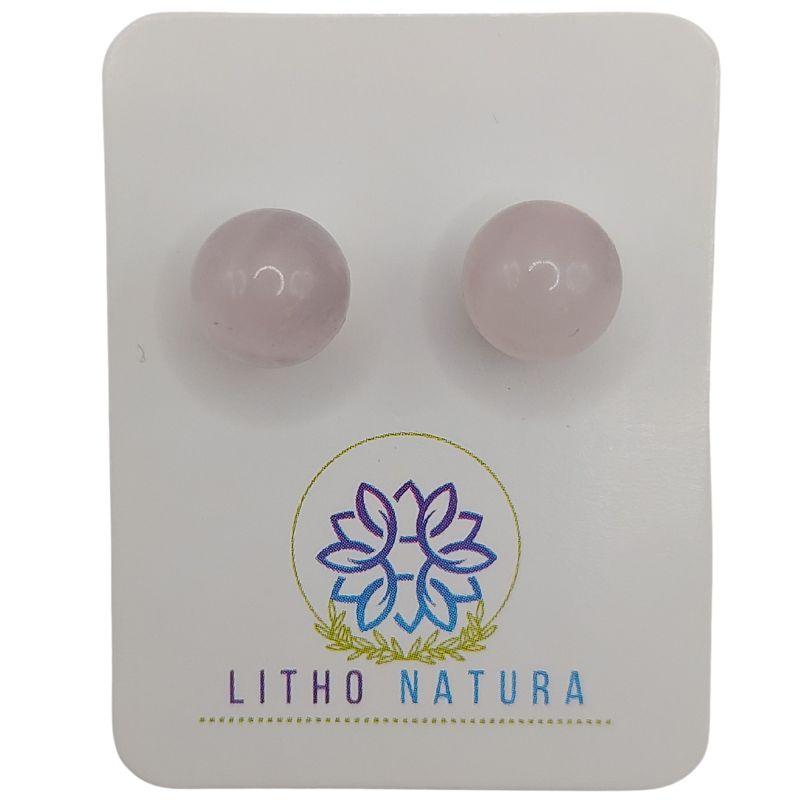 Boucles d'oreilles Rondes en Perle de pierre naturelle - Cornaline - Litho Natura