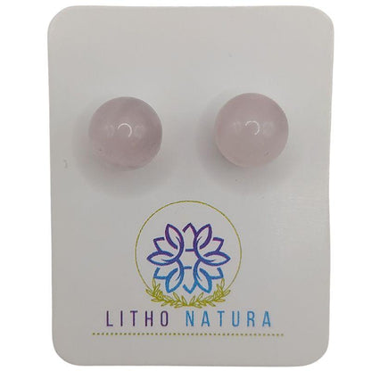 Boucles d'oreilles Rondes en Perle de pierre naturelle - Cornaline - Litho Natura