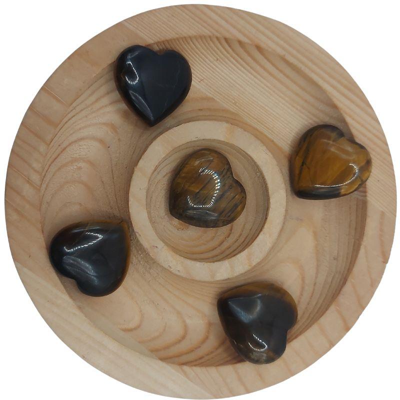 Coeur en pierre naturelle - Oeil de Tigre (Qualité A) - Litho Natura