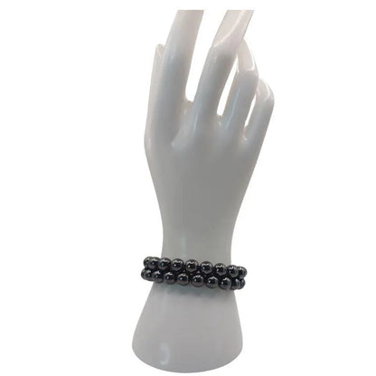 Shamballa Hématite - Bracelet Double Rang Ajustable - Litho Natura