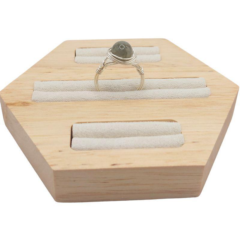 Bague en Pierre Naturelle - Labradorite - Litho Natura