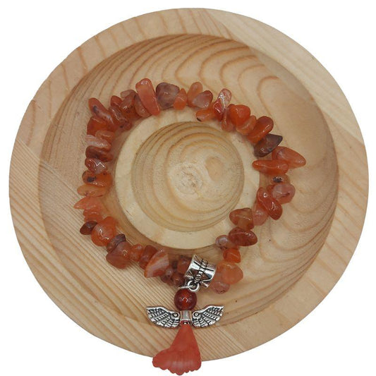 Bracelet Chips Baroque en Cornaline pour Enfants - Litho Natura