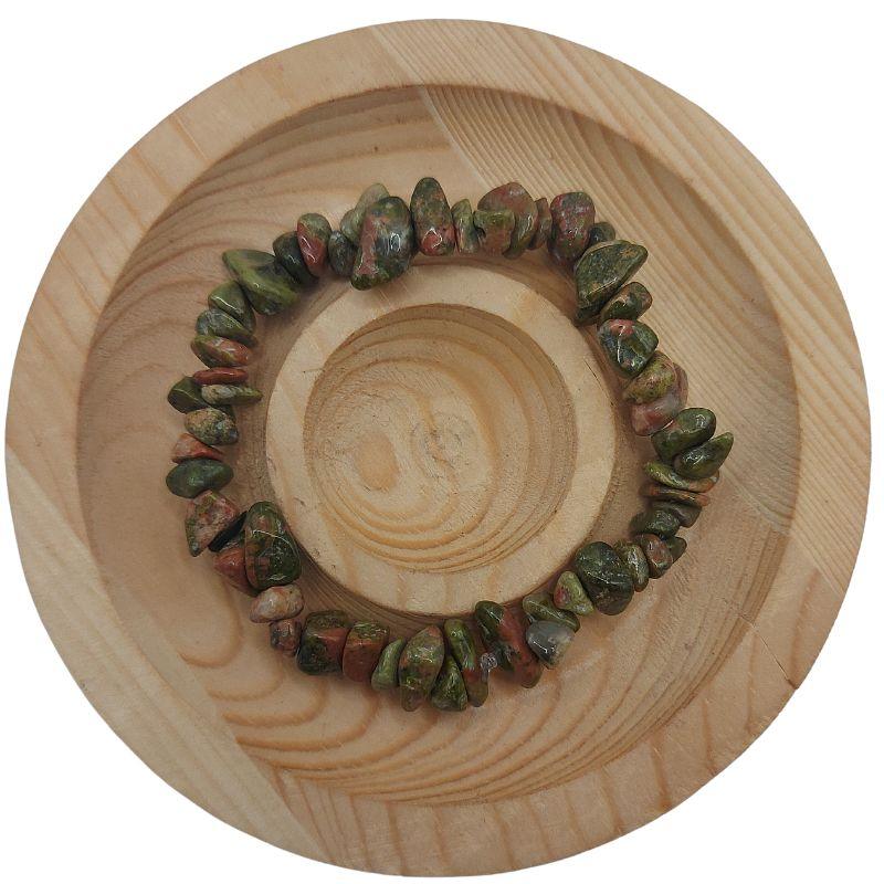 Bracelet Chips Baroque en Unakite pour Enfants - Litho Natura