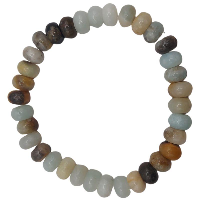 Bracelet Extensible en Amazonite Naturelle - Litho Natura