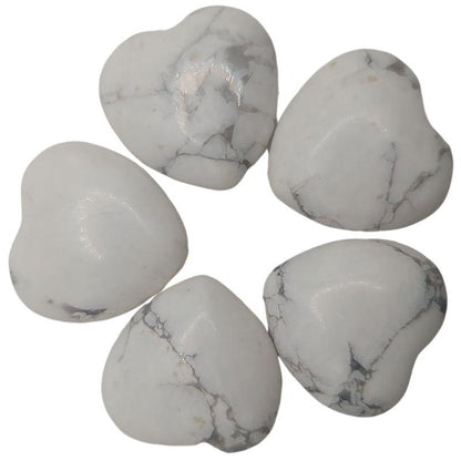 Coeur en pierre naturelle - Howlite (Qualité A) - Litho Natura