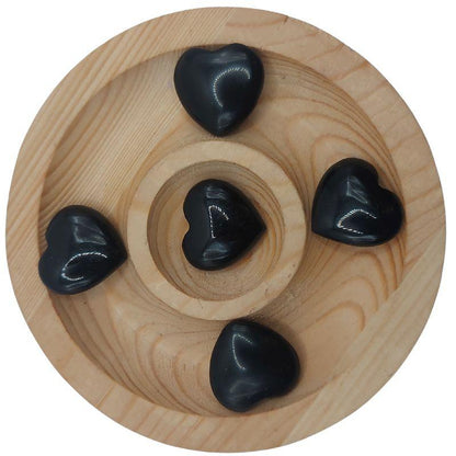 Coeur en pierre naturelle - Obsidienne Noire (Qualité A) - Litho Natura