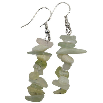 Boucles d'oreilles en pierre naturelle - Jade - Litho Natura