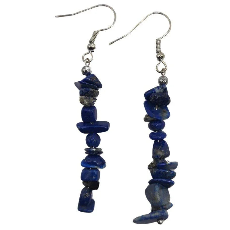 Boucles d'oreilles en pierre naturelle - Lapis Lazuli - Litho Natura