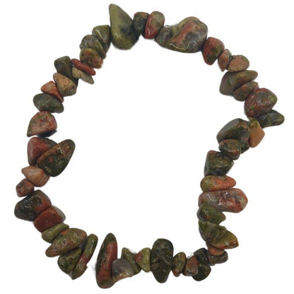 Bracelet Chips Baroque en Unakite pour Enfants - Litho Natura