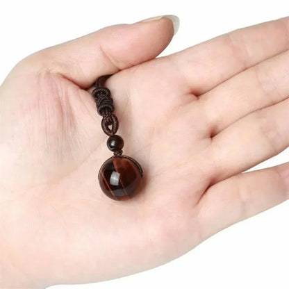 Collier Pendentif en Pierre Naturelle - Amulette Porte-Bonheur en Cristal - Litho Natura