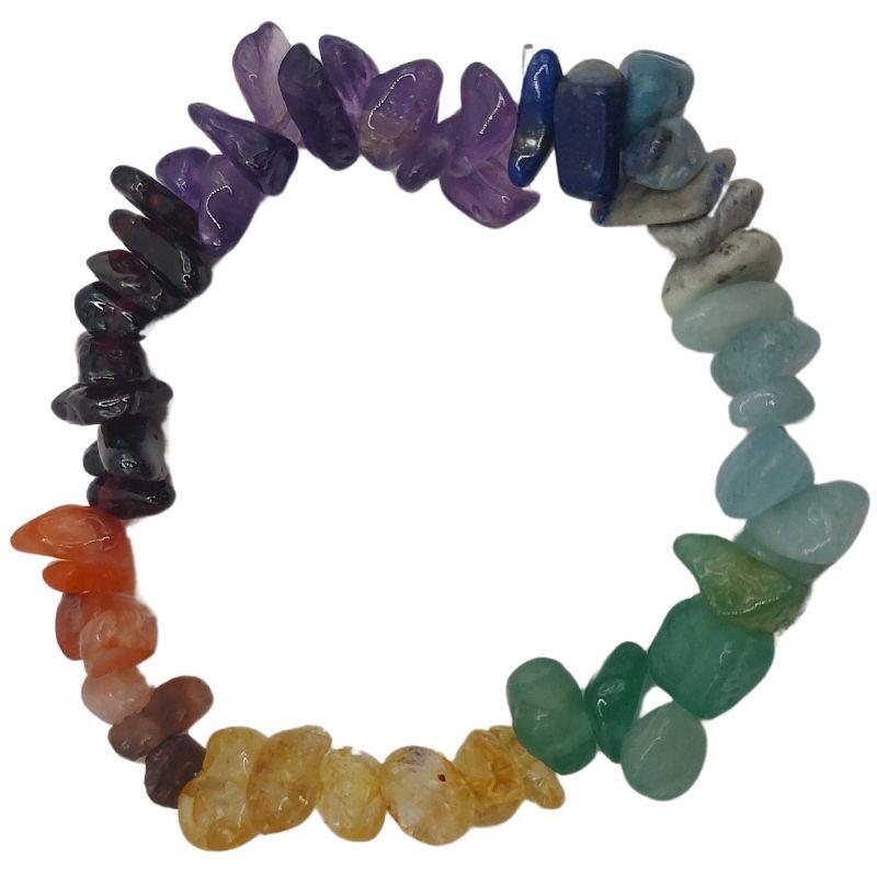 Bracelet Chips Baroque 7 Chakras pour Enfants - Litho Natura