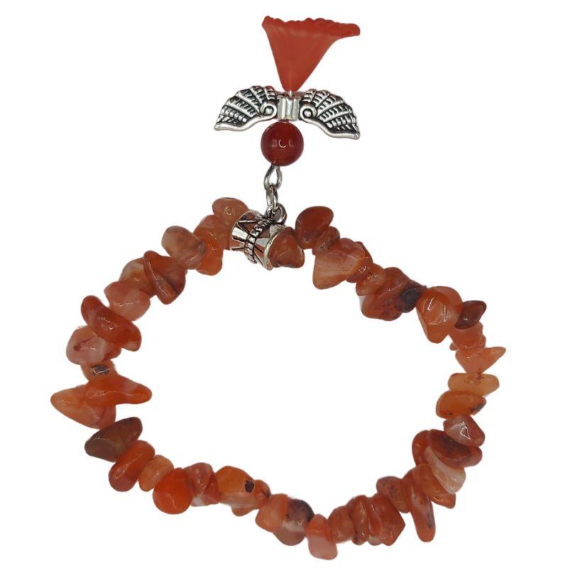 Bracelet Chips Baroque en Cornaline pour Enfants - Litho Natura