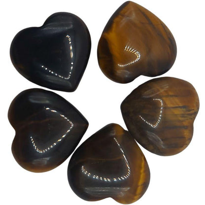 Coeur en pierre naturelle - Oeil de Tigre (Qualité A) - Litho Natura