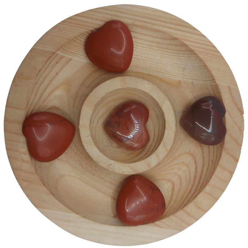 Coeur en pierre naturelle - Agate Rouge (Qualité A) - Litho Natura