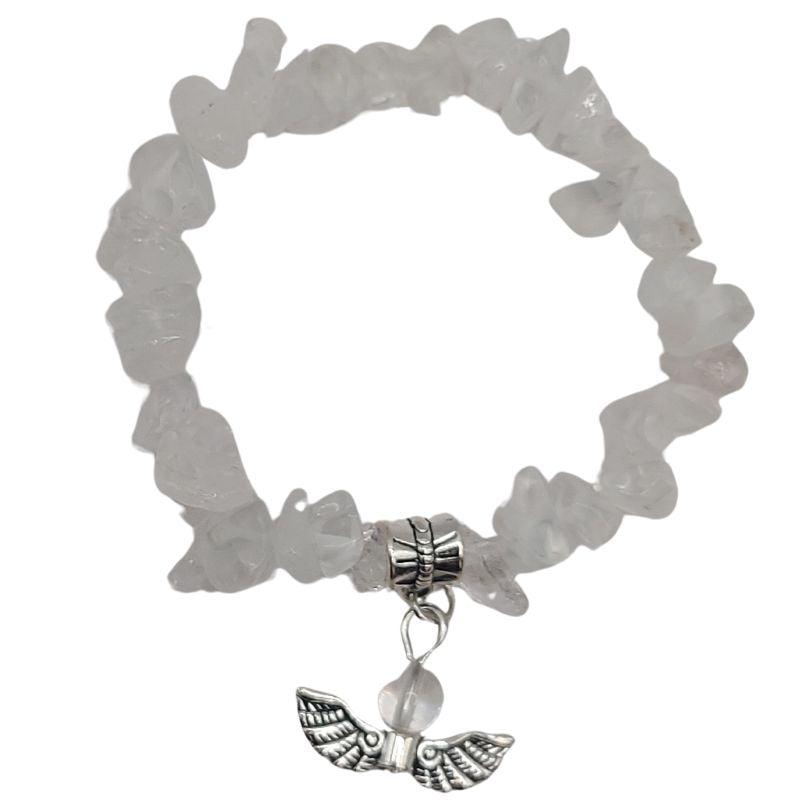 Bracelet Chips Baroque en Cristal de Roche pour Enfants - Litho Natura