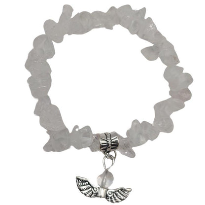 Bracelet Chips Baroque en Cristal de Roche pour Enfants - Litho Natura