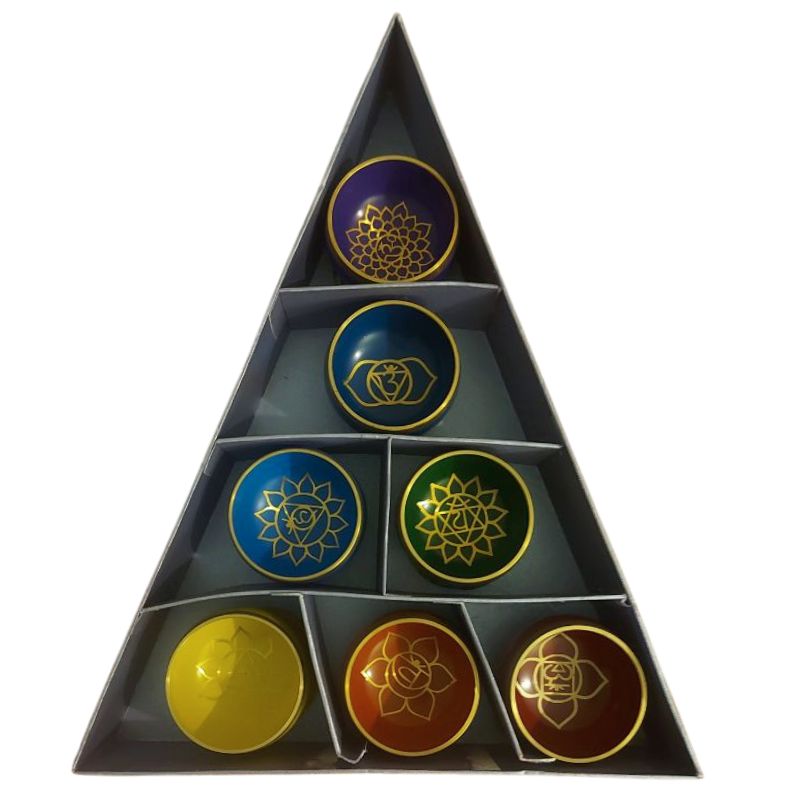 Ensemble de 7 Bols Chantants Colorés - Coffret Bols 7 Chakras