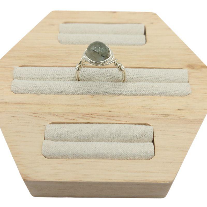 Bague en Pierre Naturelle - Labradorite - Litho Natura