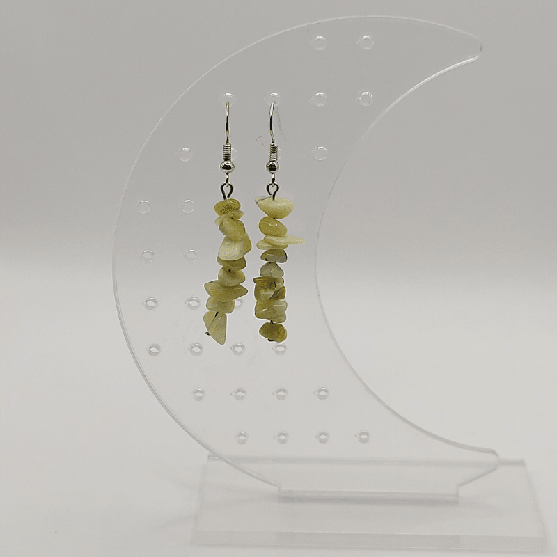 Boucles d'oreilles en pierre naturelle - Péridot - Litho Natura